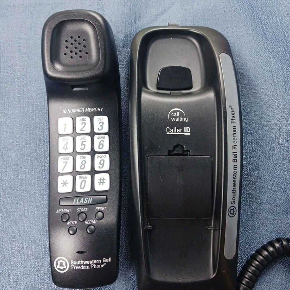Southwestern Bell Freedom Phone Caller ID Black Stainless
